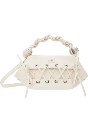 Ganni Mini sac blanc cassé à ornement lacé - Bou