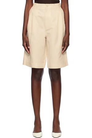 Filippa K Short décontracté beige en lin et coton à plis