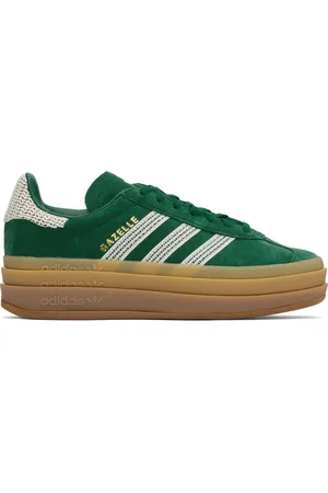 adidas Baskets Gazelle vertes à plateforme
