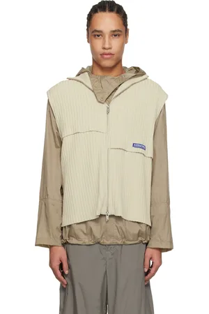 A-cold-wall* Gilet blanc cassé en tricot à panneaux