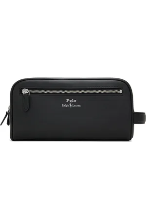 Ralph Lauren Pochette de rangement noire en cuir