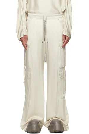 Rick Owens Pantalon cargo blanc cassé à glissière Bela - Hollywood