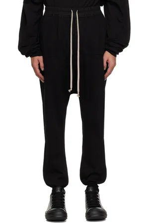 Rick Owens Pantalon de survêtement noir à cordon coulissant - Hollywood