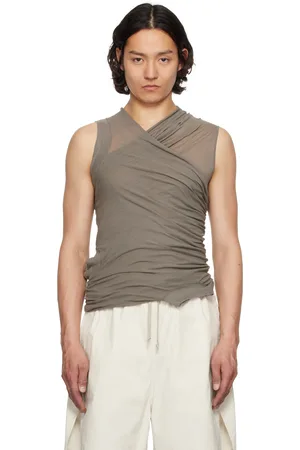 Rick Owens Débardeur gris à assemblage Banana - Hollywood