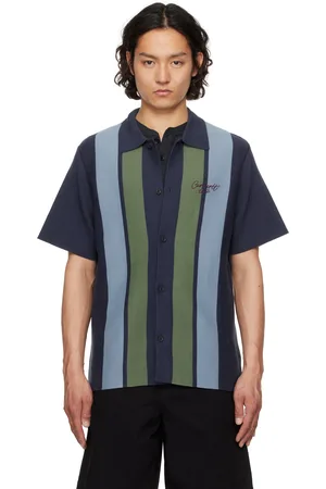 Carhartt Chemise à manches courtes Memory bleu marine en tricot