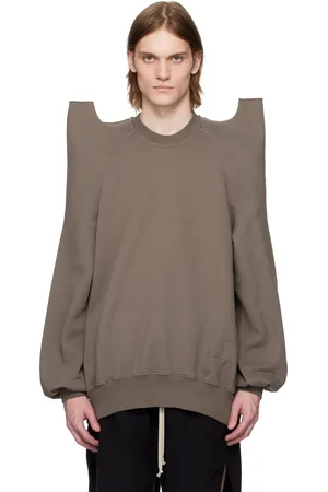 Rick Owens Pull molletonné gris à épaules Tecsweat - Hollywood