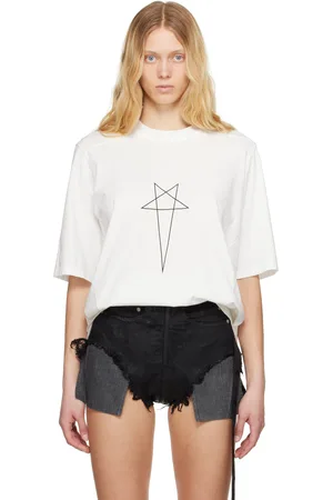 Rick Owens T-shirt Walrus blanc cassé - Hollywood
