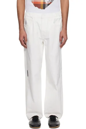 A Bathing Ape Jean blanc à logos AAPE Now et Moonface