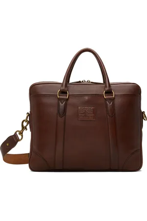 Ralph Lauren Porte-document brun à logo Heritage