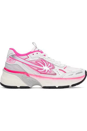 Palm Angels Baskets PA 4 rose fluorescent et argenté