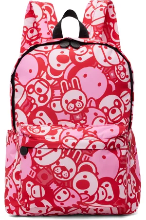 BAPE Moyen sac à dos rose à motif ABC Milo