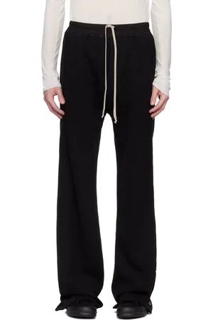 Rick Owens Pantalon de survêtement noir à boutons-pression - Hollywood