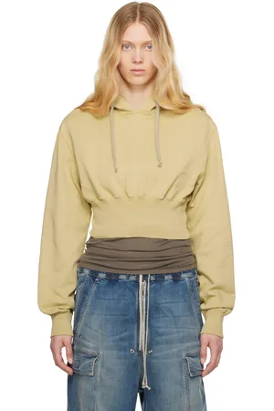 Rick Owens Pull à capuche beige - Hollywood Tatlin