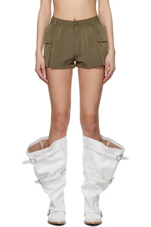 R13 Short deux façons kaki à poches