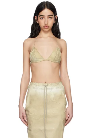 Rick Owens Soutien-gorge beige en denim surteint - Hollywood