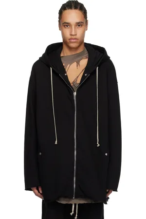 Rick Owens Pull à capuche Peter noir à glissière - Hollywood