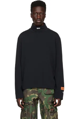Heron Preston Col roulé noir à logo