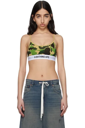 BAPE Soutien-gorge de sport kaki à motif camouflage ABC