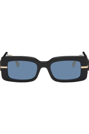 Fendi Lunettes de soleil noir et doré à logos graphy