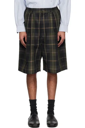 Comme des Garçons Short kaki en lin