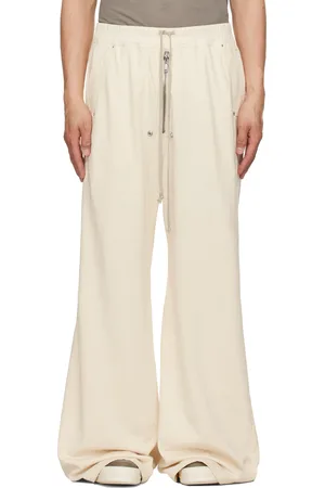 Rick Owens Pantalon de survêtement Geth blanc cassé à glissière Bela - Hollywood