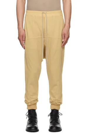 Rick Owens Pantalon de survêtement beige à cordon coulissant - Hollywood