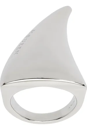 Alexander McQueen Bague argentée en forme de griffe de tigre