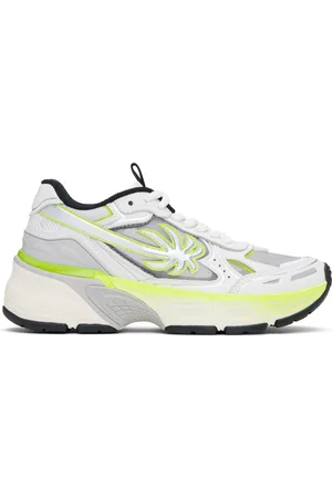 Palm Angels Baskets PA 4 blanc et jaune fluorescent