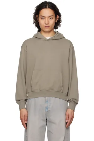 Lady White Co. Pull à capuche écourté gris