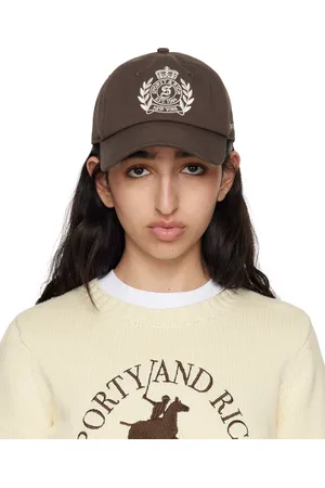 Sporty & Rich Casquette brune à logo de style armoiries