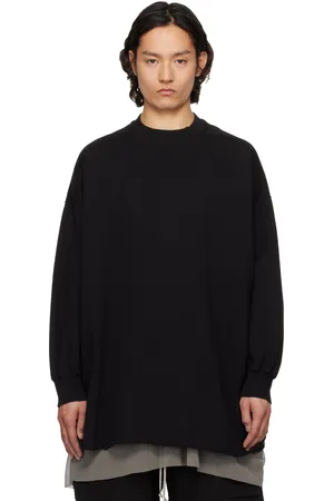 Rick Owens Pull molletonné à manches longues Tommy noir - Hollywood