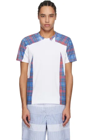 Comme des Garçons T-shirt blanc à carreaux