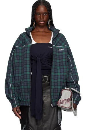 MARTINE ROSE Blouson de survêtement surdimensionné bleu marine et vert