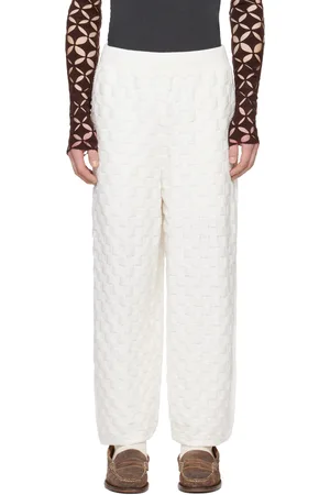 Isa Boulder Pantalon blanc à carreaux exclusif à SSENSE