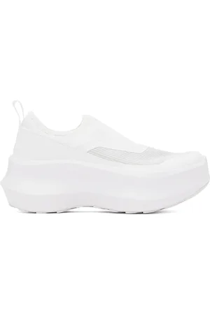 Comme des Garçons Baskets à enfiler blanches à plateforme édition Salomon