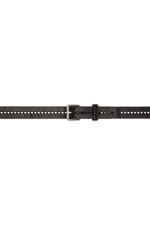 LEMAIRE Ceinture tressée brune à largeur de 3 cm