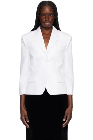 Marni Veston ajusté blanc en popeline à simple boutonnage