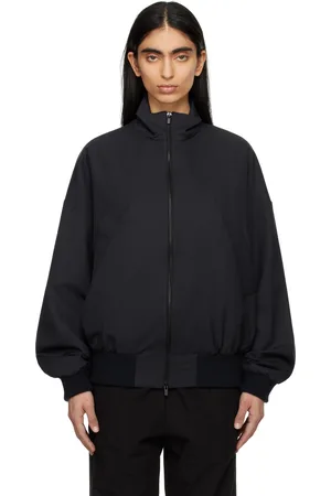 FEAR OF GOD Blouson de survêtement bleu marine en laine à col montant - Eternal