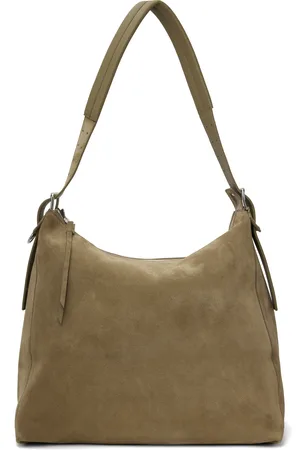 LEMAIRE Sac taupe à bandoulière de style ceinture