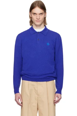 Bally Polo bleu en tricot de cachemire