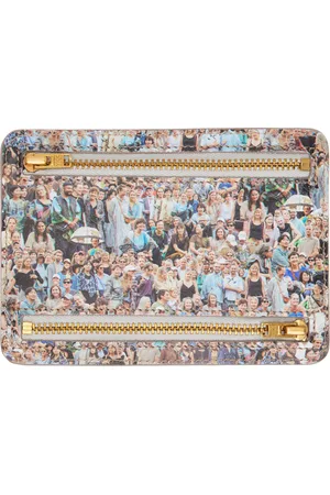 BLESS Portefeuille BC multicolore à motif de visages et à quatre glissières