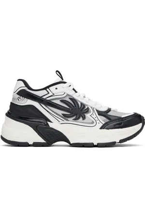 Palm Angels Baskets PA 4 noir et blanc en cuir