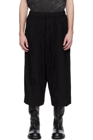 JULIUS Pantalon ample et écourté noir - Permanent