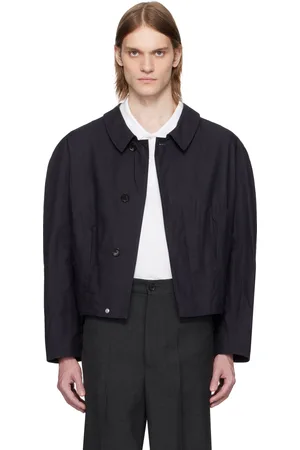 Bally Blouson aviateur bleu marine en taffetas