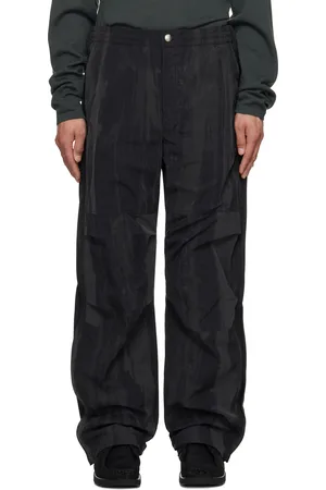 Solid Pantalon gris à cordons coulissants