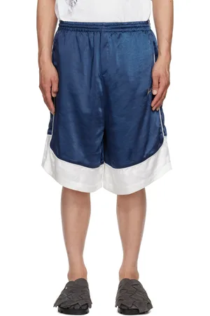 We11 Done Short de survêtement bleu marine à logo Selldone