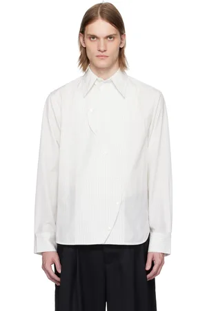 CMMAWEAR Chemise blanche à patte de boutonnage en S