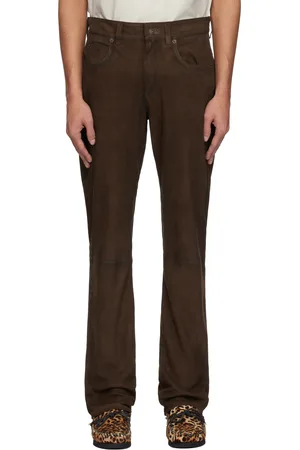 Isabel Marant Pantalon Lewys brun en suède