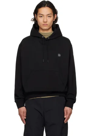 Solid Pull à capuche noir à logo dégradé brodé