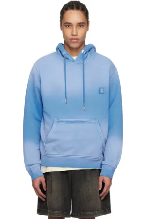 WOOYOUNGMI Pull à capuche bleu à logo